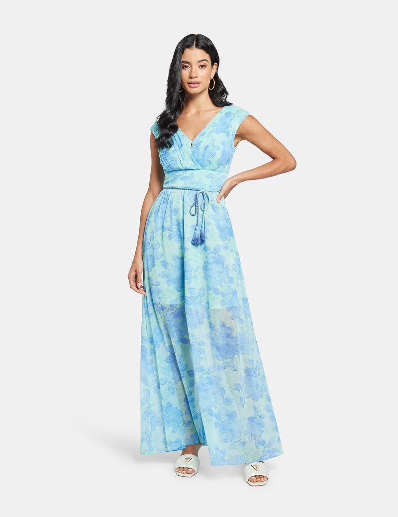 Guess blue floral dress outlet