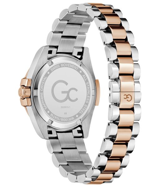 Gc Sportchic Women S 507 Mvmt White Dail 10 Amt Silver Rose Gold Stainless Steel Brct