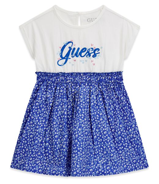 MIXED FABRIC SS DRESS