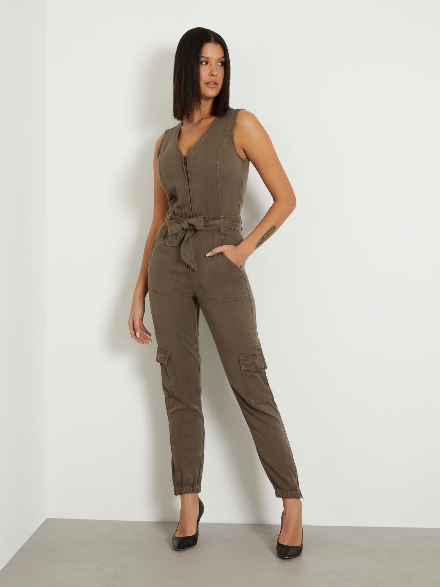 Guess two tone overalls 2025