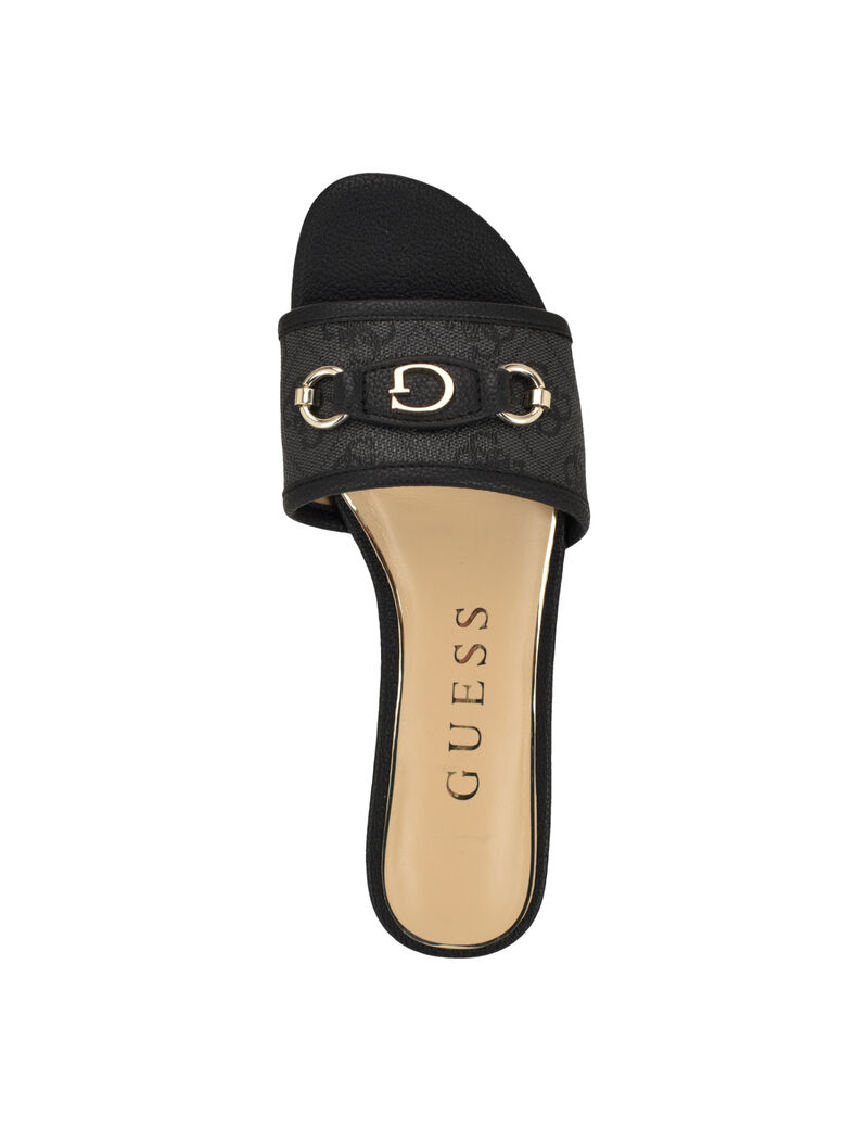 guess hammi logo slide sandals