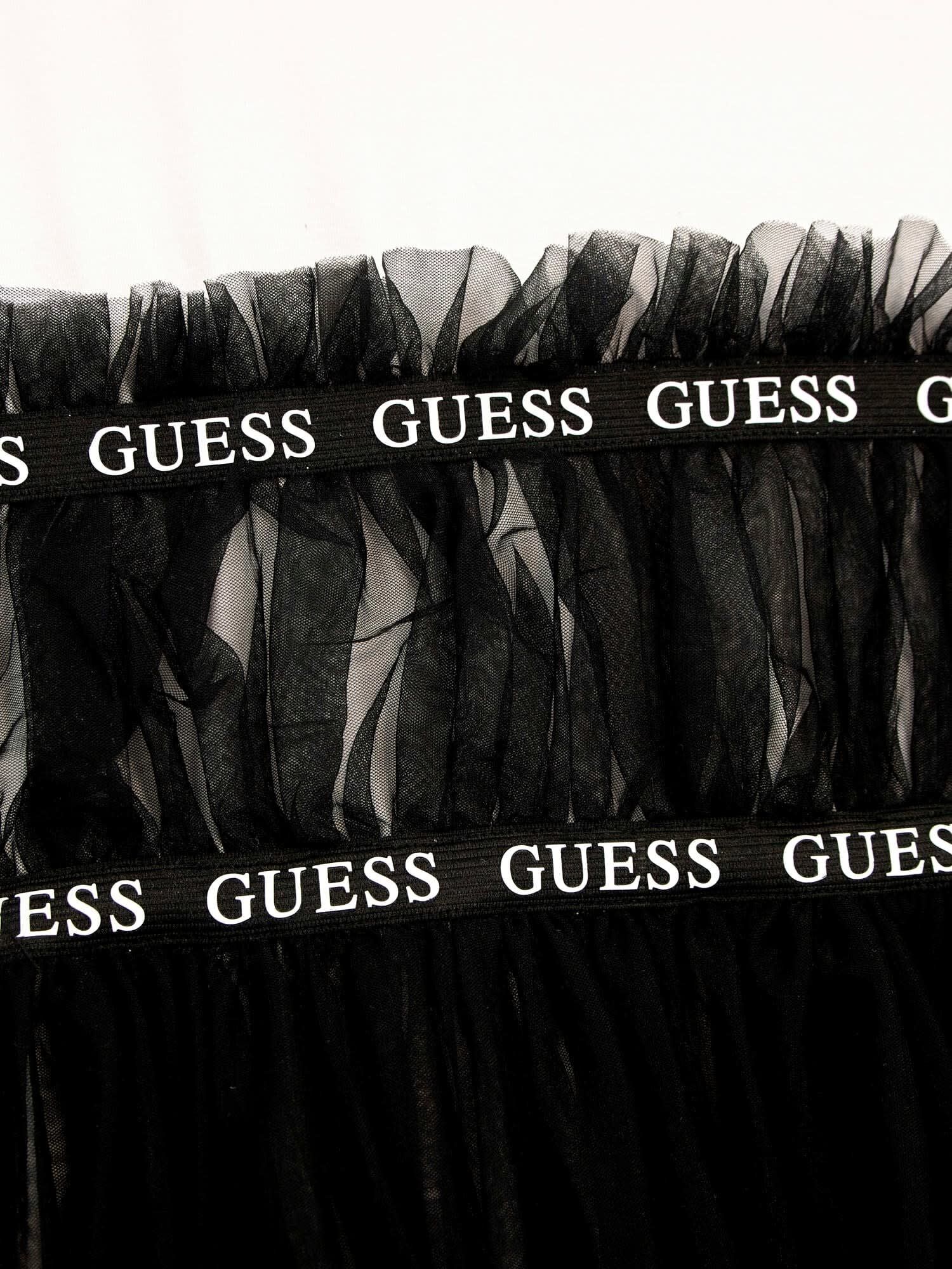 Shop GUESS Online Mesh fit and flare dress