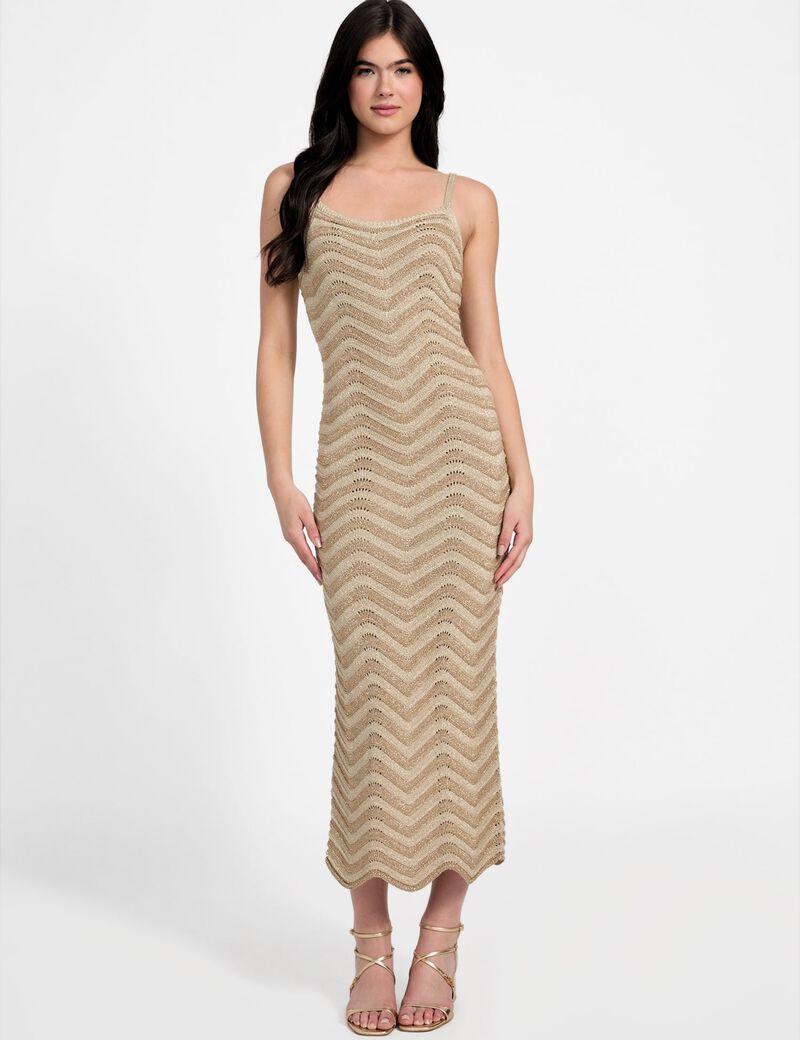 Chevron bodycon maxi dress