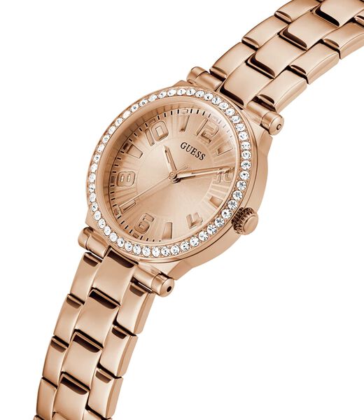 Analogue watch with crystal appliqué detailing