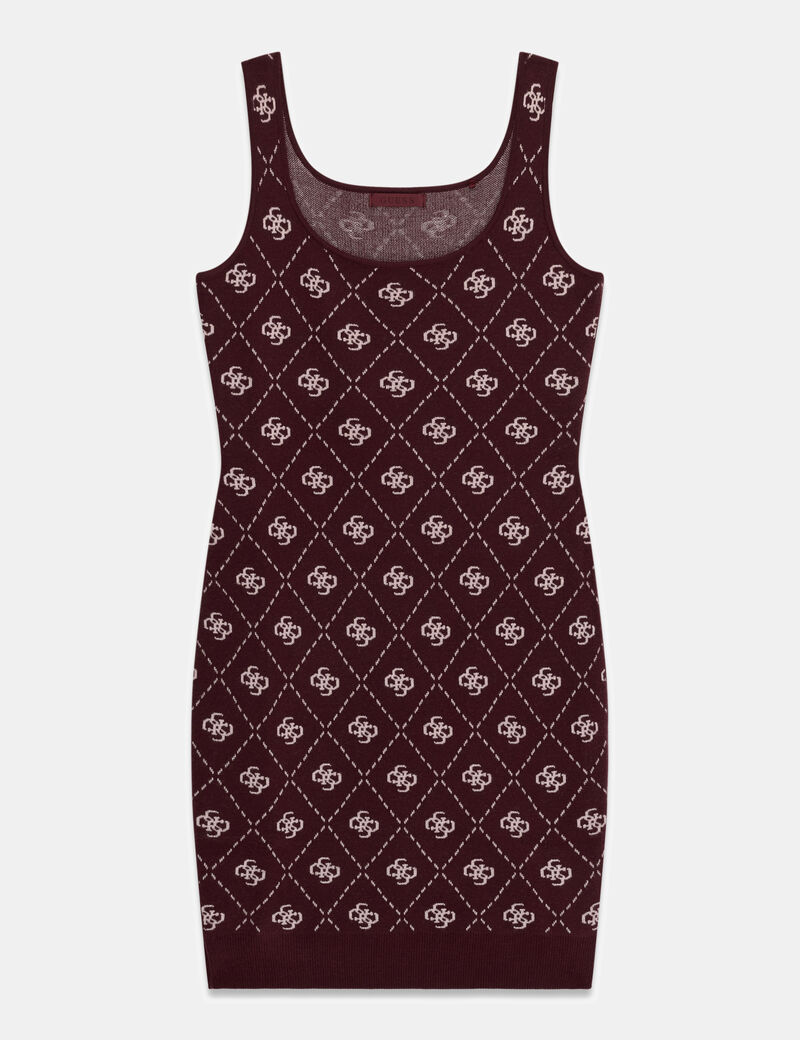 4G logo wool blend mini dress