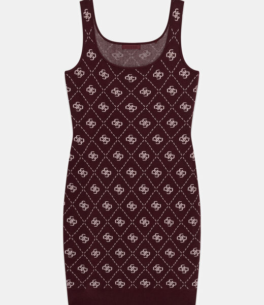 4G logo wool blend mini dress
