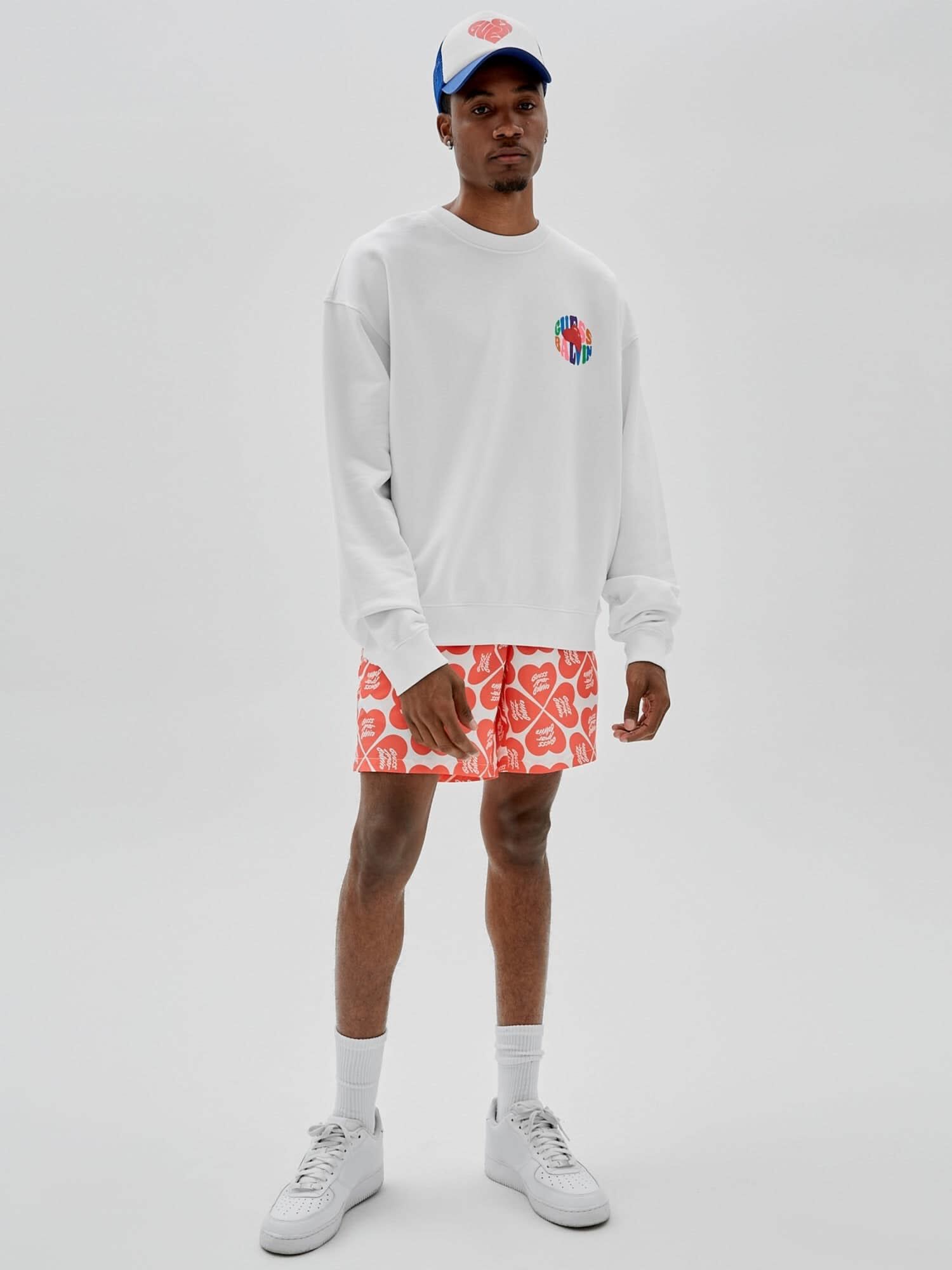 Shop GUESS Online J Balvin All Over Print Shorts