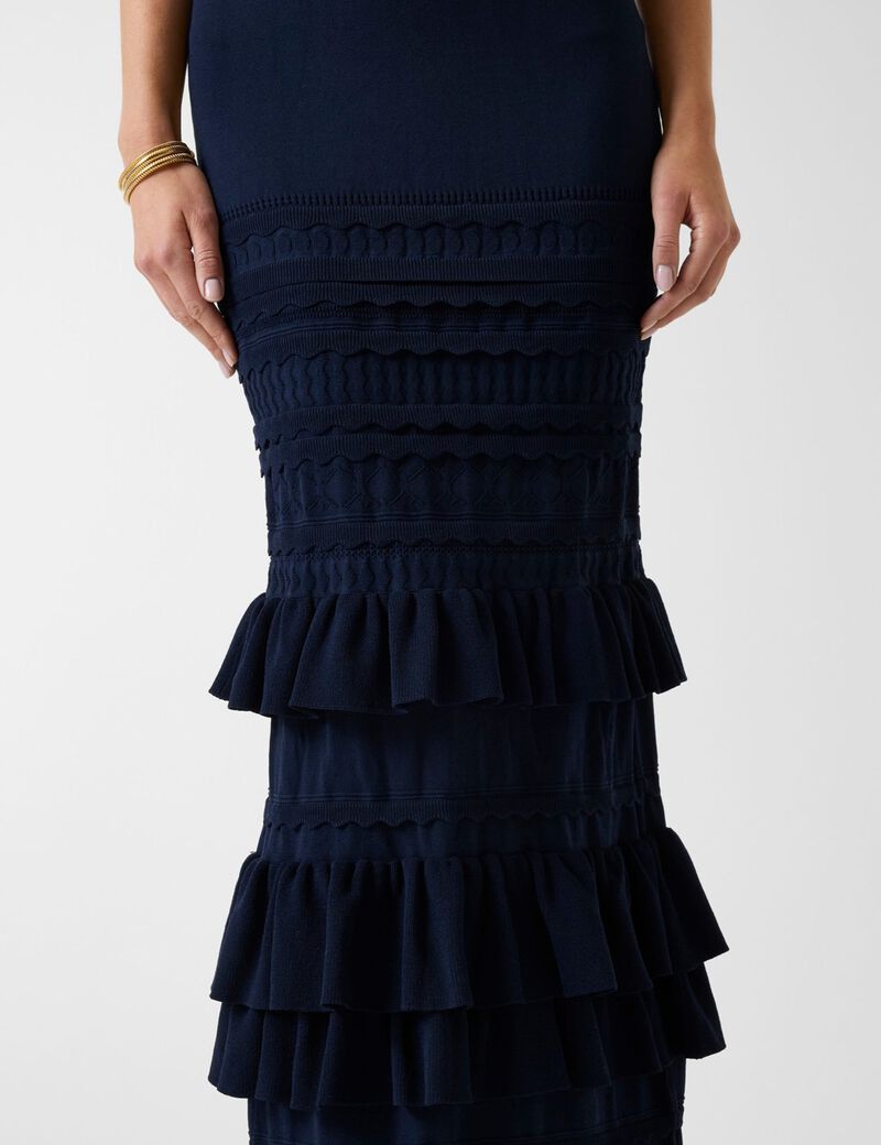 Marciano ruffle long dress