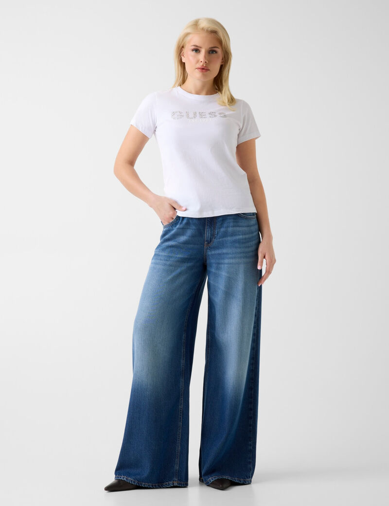 SS CN GUESS STUDS SCRIPT TEE