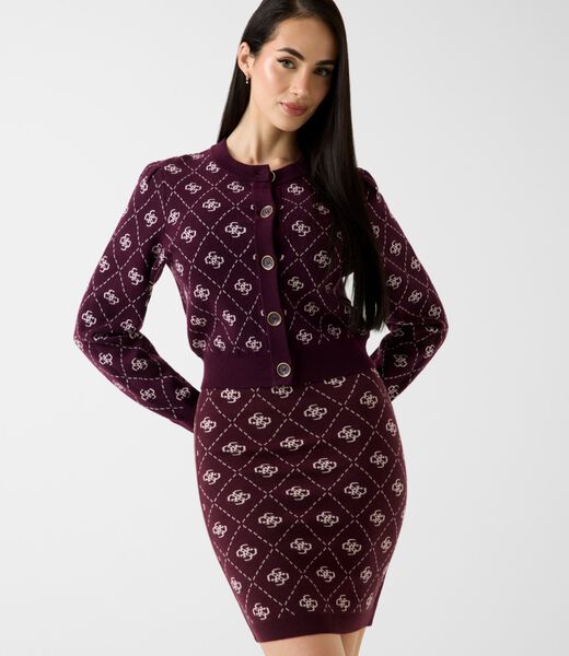 4G logo wool blend cardigan