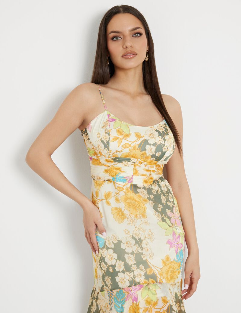 Floral print long dress