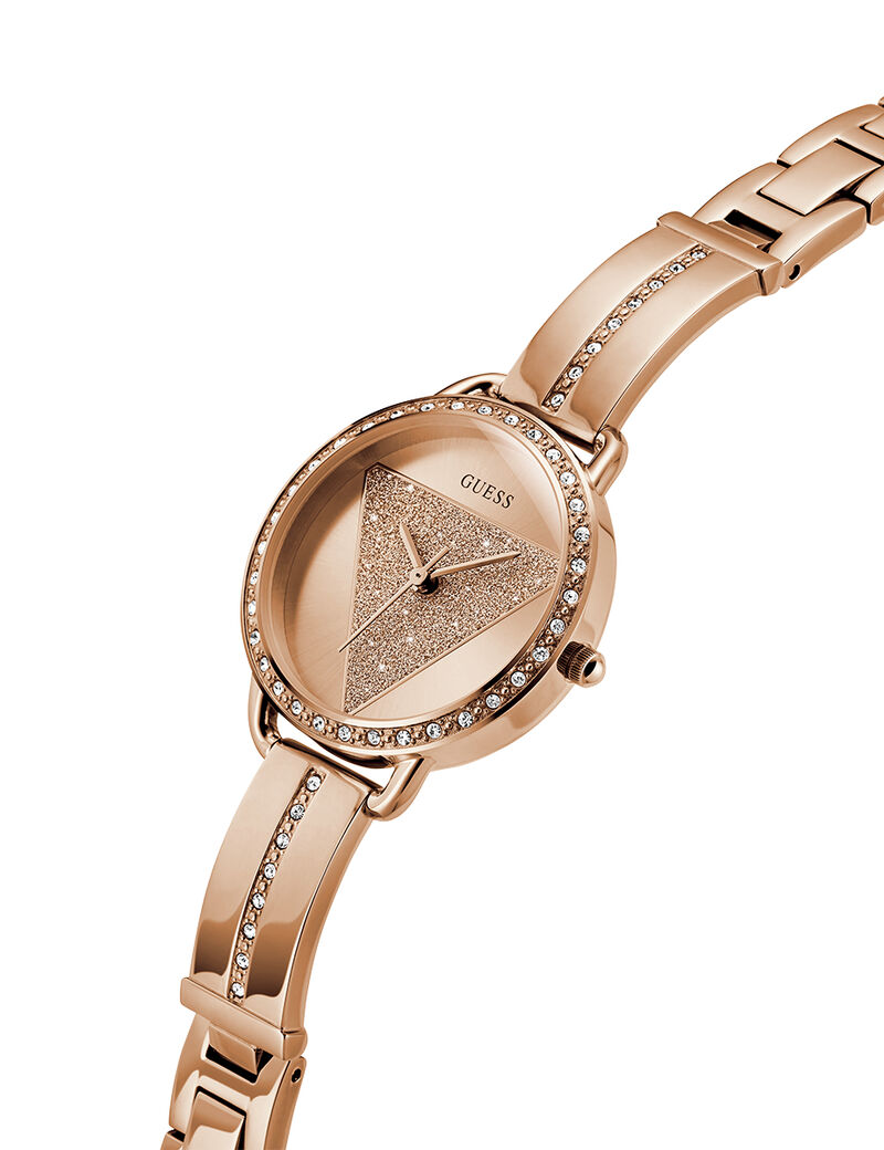 Shop GUESS Ladies Rose Gold Tone Analog Watch, Rose Gold | GUESS UAE