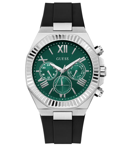 Mens Black/Gunmetal/Grey Round Analog Watch