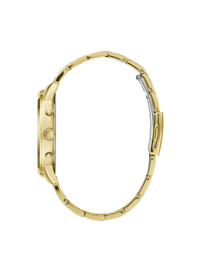 ساعة يد متعددة الوظائف باللونين الأسود والذهبي