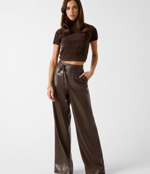 Marciano faux-leather wide-leg pants