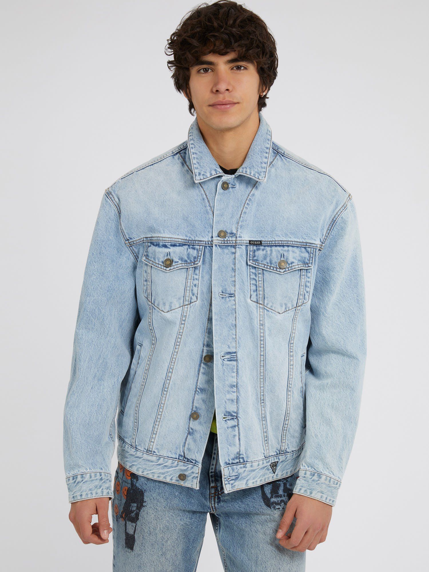 Guess graffiti denim jacket 2025