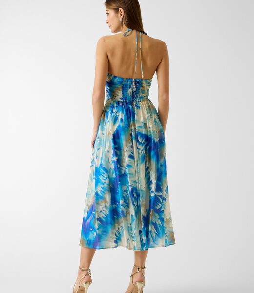 KAT PRINTED SL MIDI DRESS