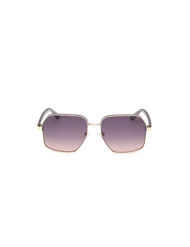 Geometric metal frame sunglasses