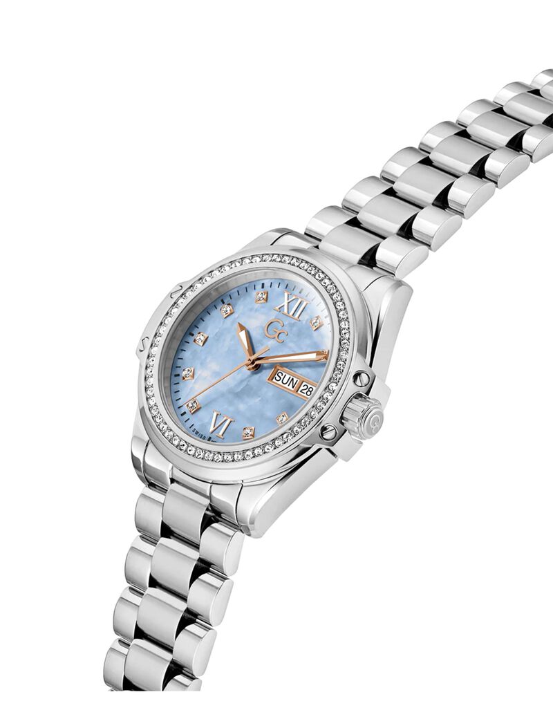 Gc Sportchic Women S 507 Mvmt Blue Dail 10 Amt Silver Stainless Steel Brct