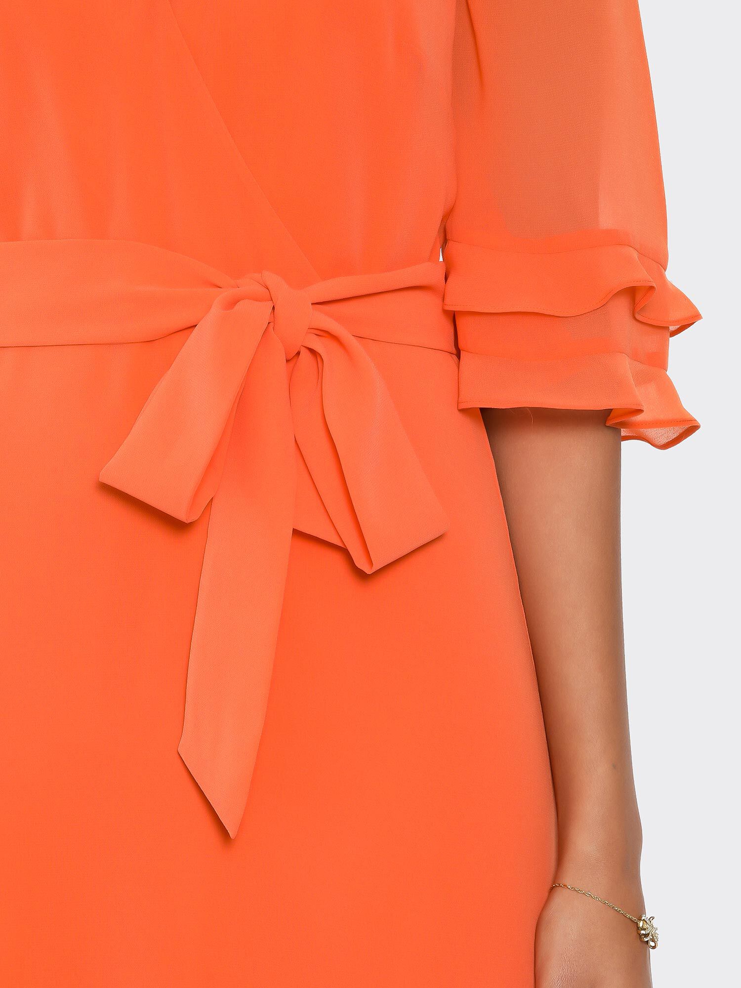 Orange ruffle dress 2025