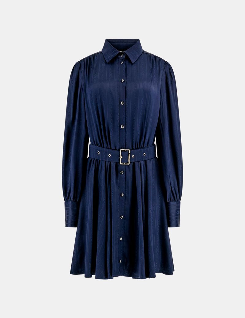 فستان مارسيانو قصير بقصّة واسعة من الأسفل