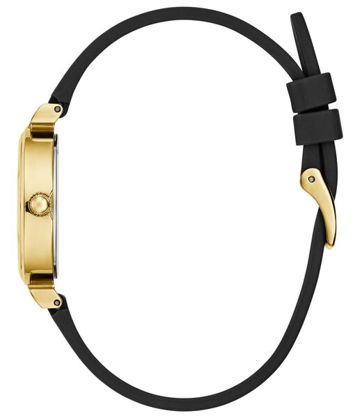 guess ladies black gold tone analog watch