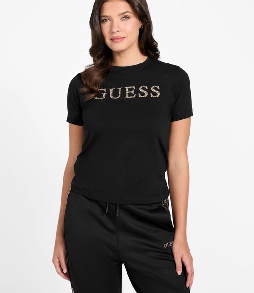 guess studded logo t shirt