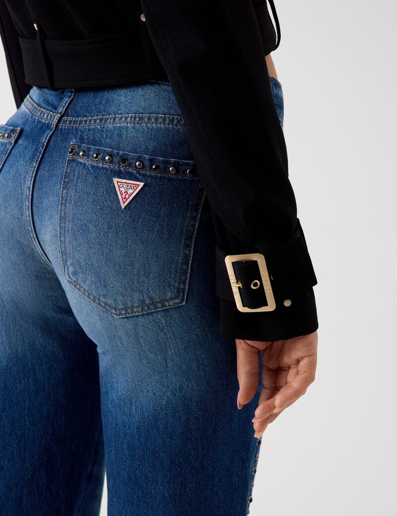 guess cropped trucker jacket