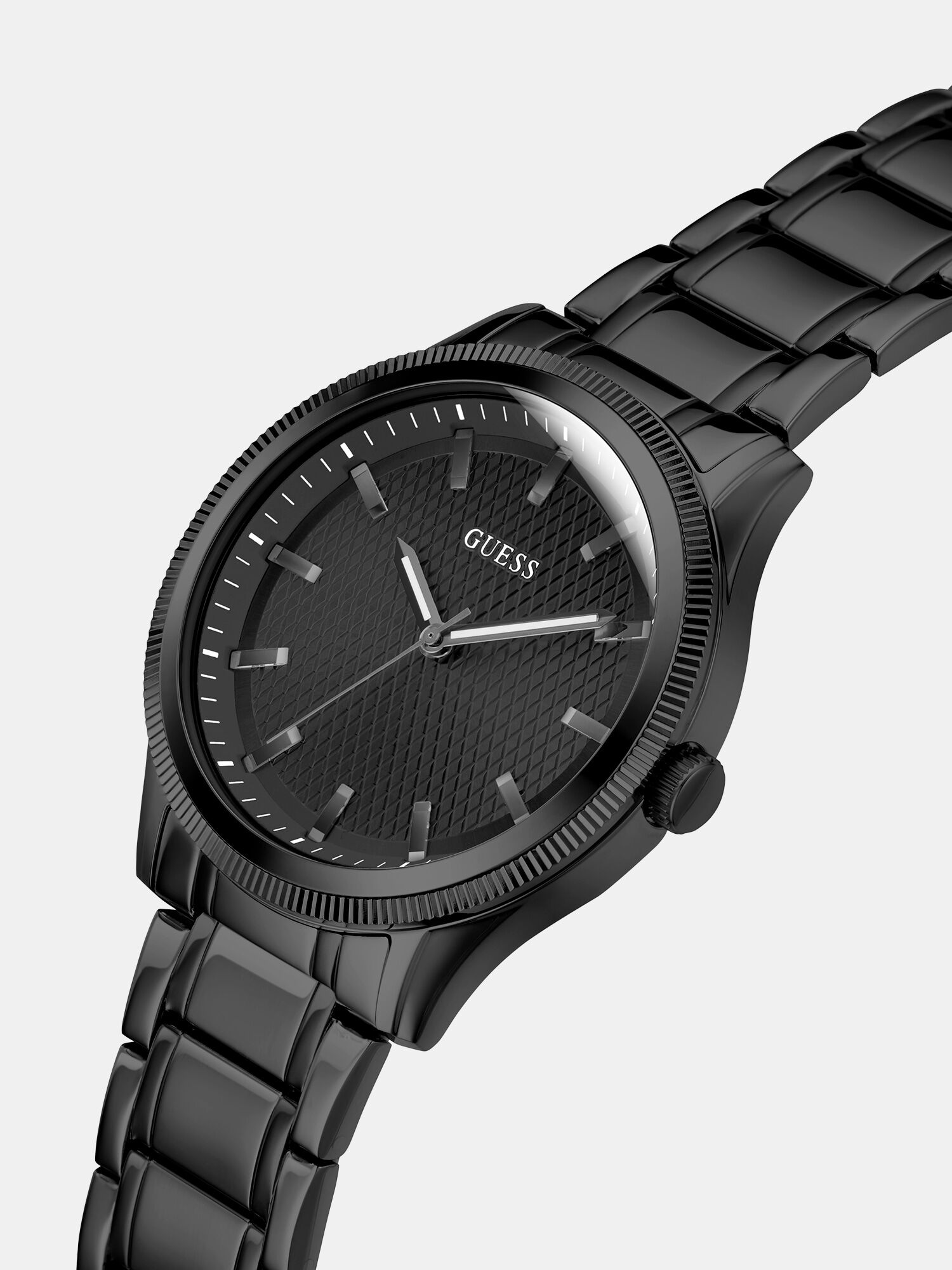 Guess black stainless steel watch outlet