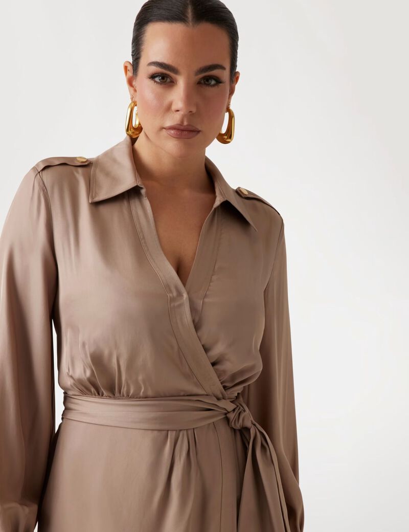 Marciano wrap midi dress