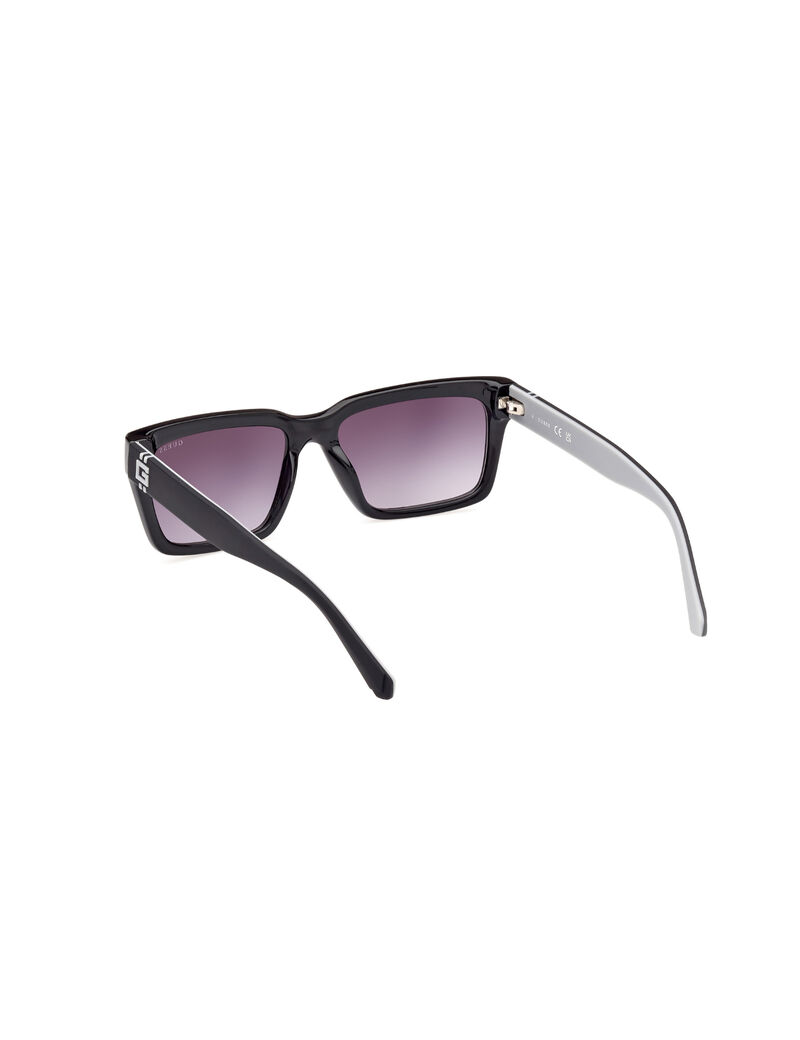 Injected Sun Glasses M Shiny Black Gradient Smoke