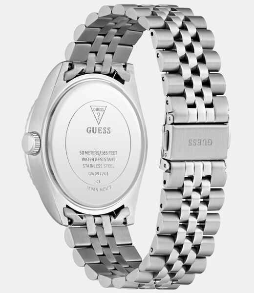 Mens Silver Tone Multi-function Date Watch