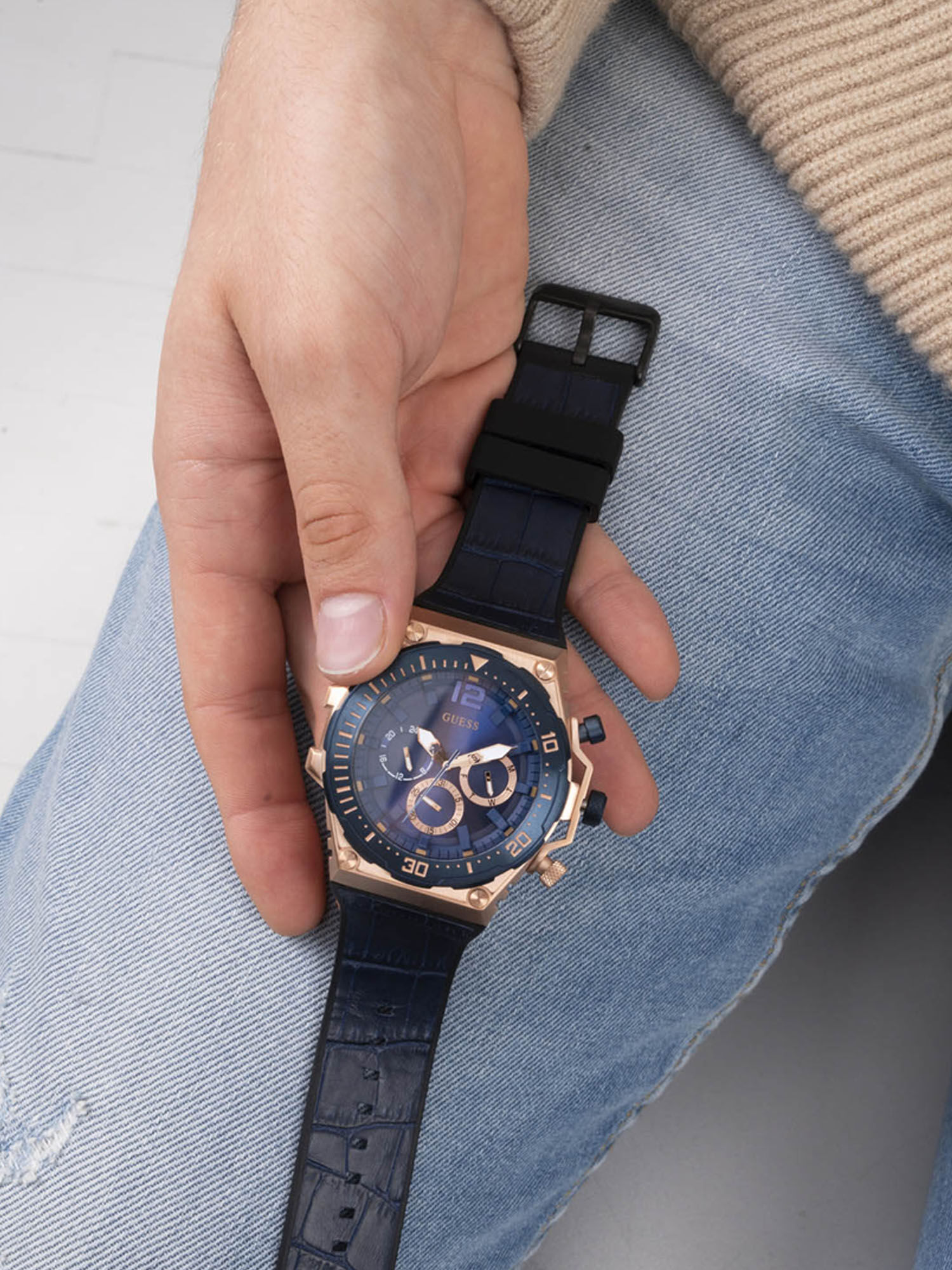 Blue Multifuction Watch