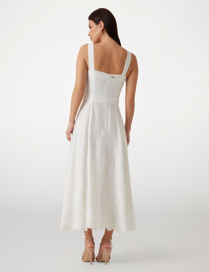 فستان مارسيانو طويل من مزيج الكتان