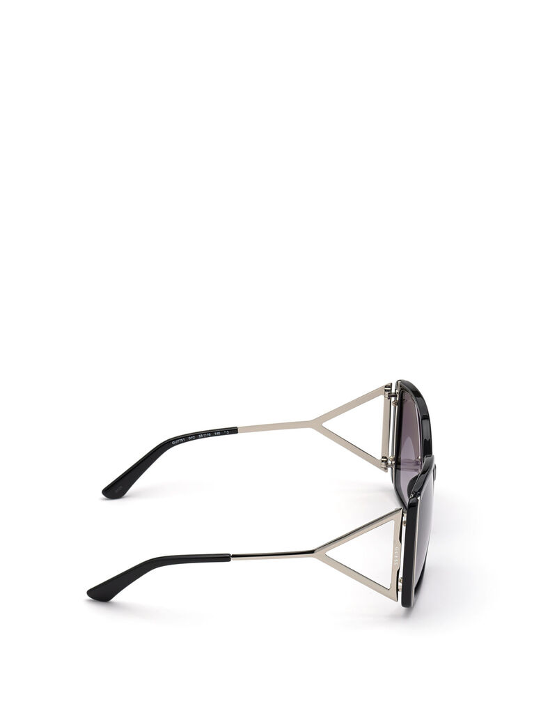 نظارة شمسية بعدسات كبيرة بتصميم فراشة