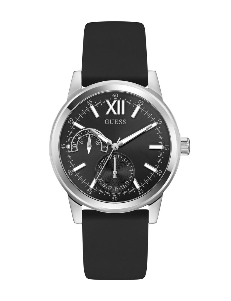Mens Black/Gunmetal/Grey Round Analog Watch