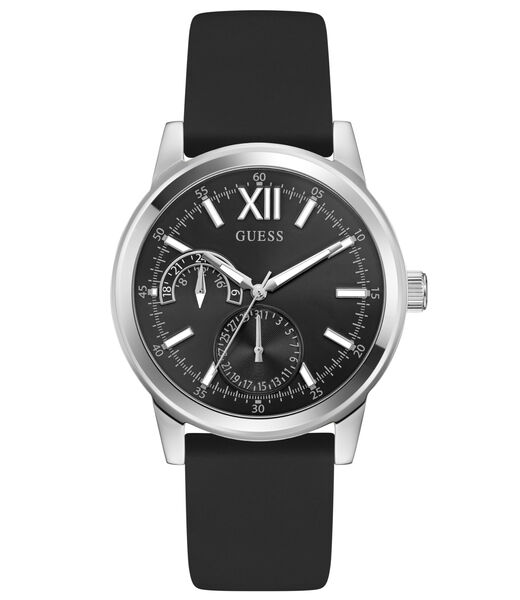 Mens Black/Gunmetal/Grey Round Analog Watch