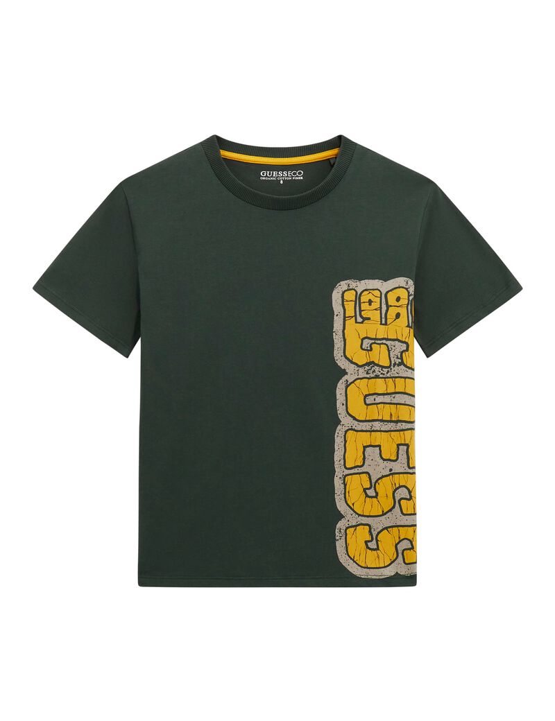 guess printed logo t shirt