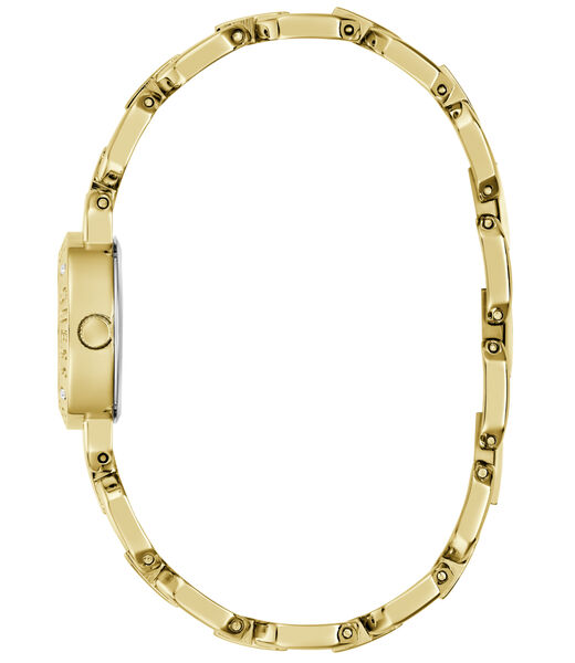 Ladies Yellow Gold Tone Round Analog Watch