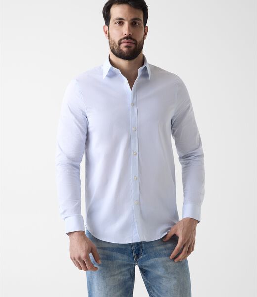 Long-Sleeve micro stripe shirt