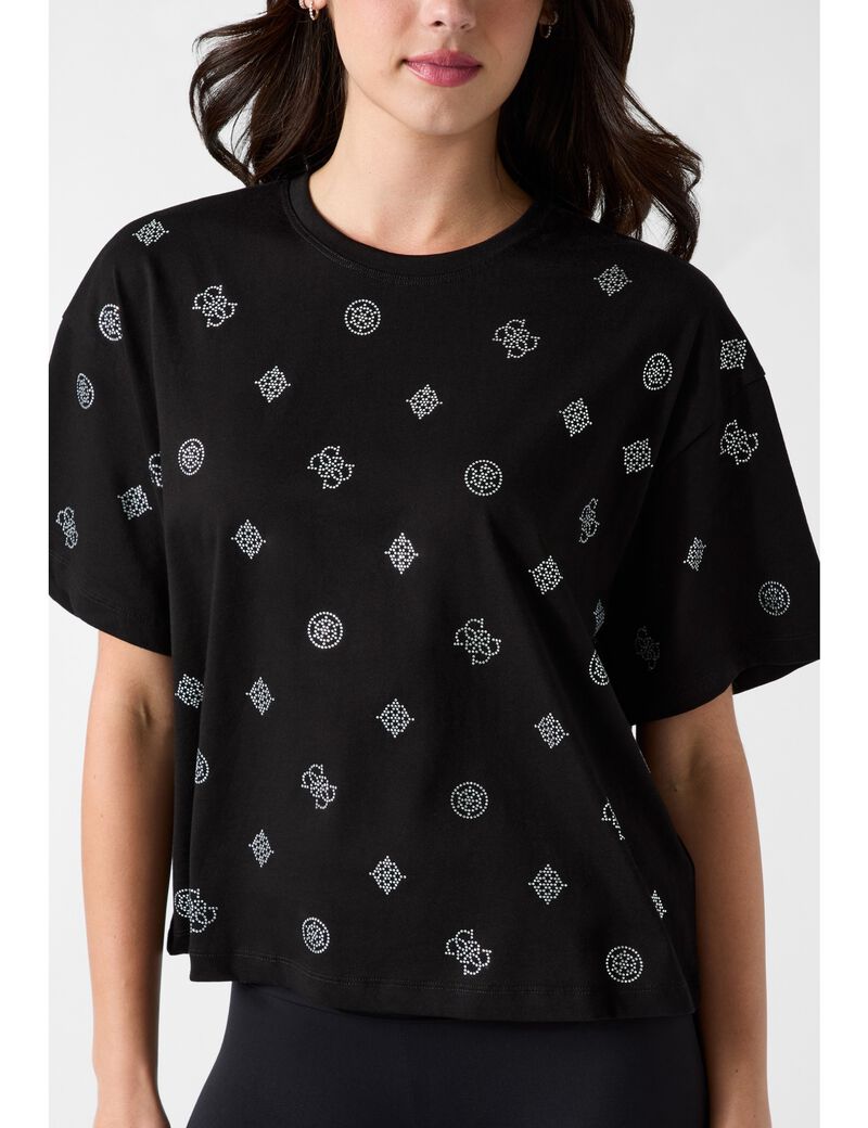 guess all over peony logo tshirt
