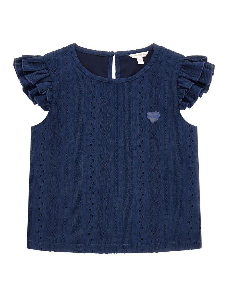 Stretch Jacquard Ss Top