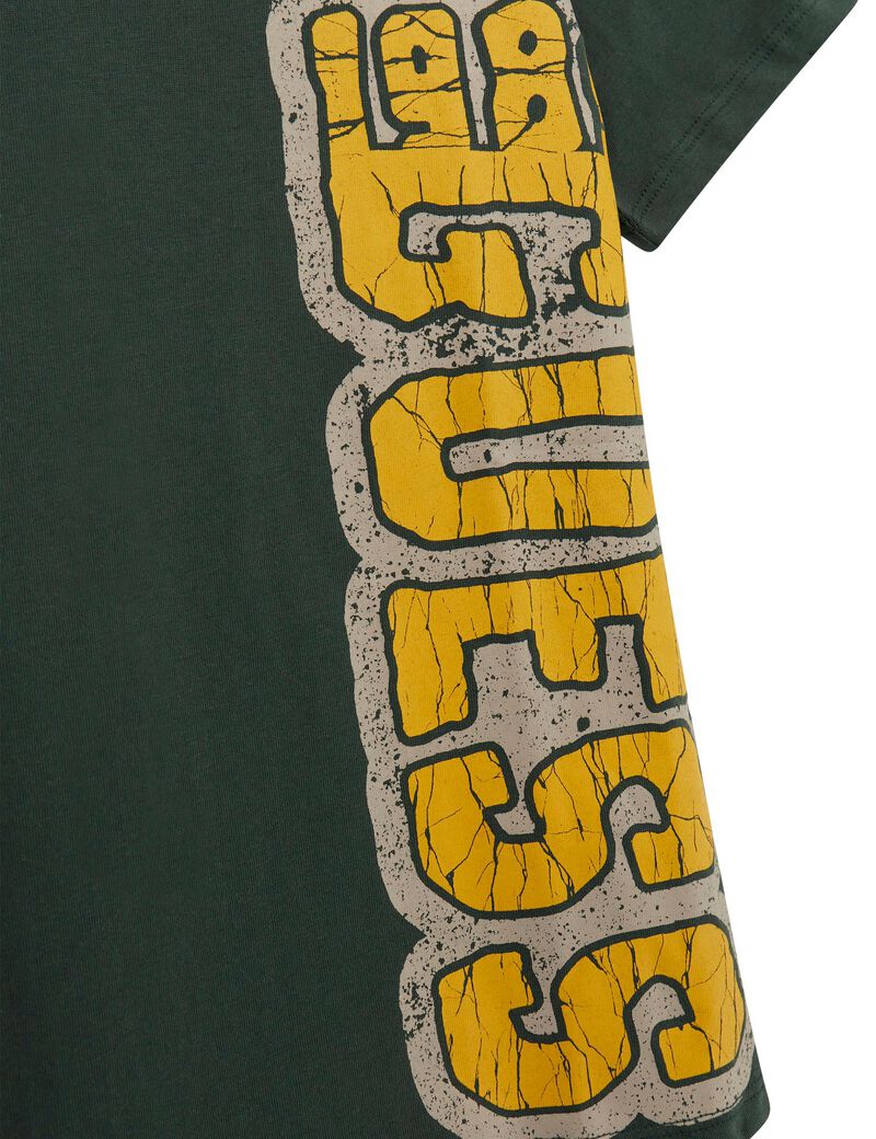 guess printed logo t shirt