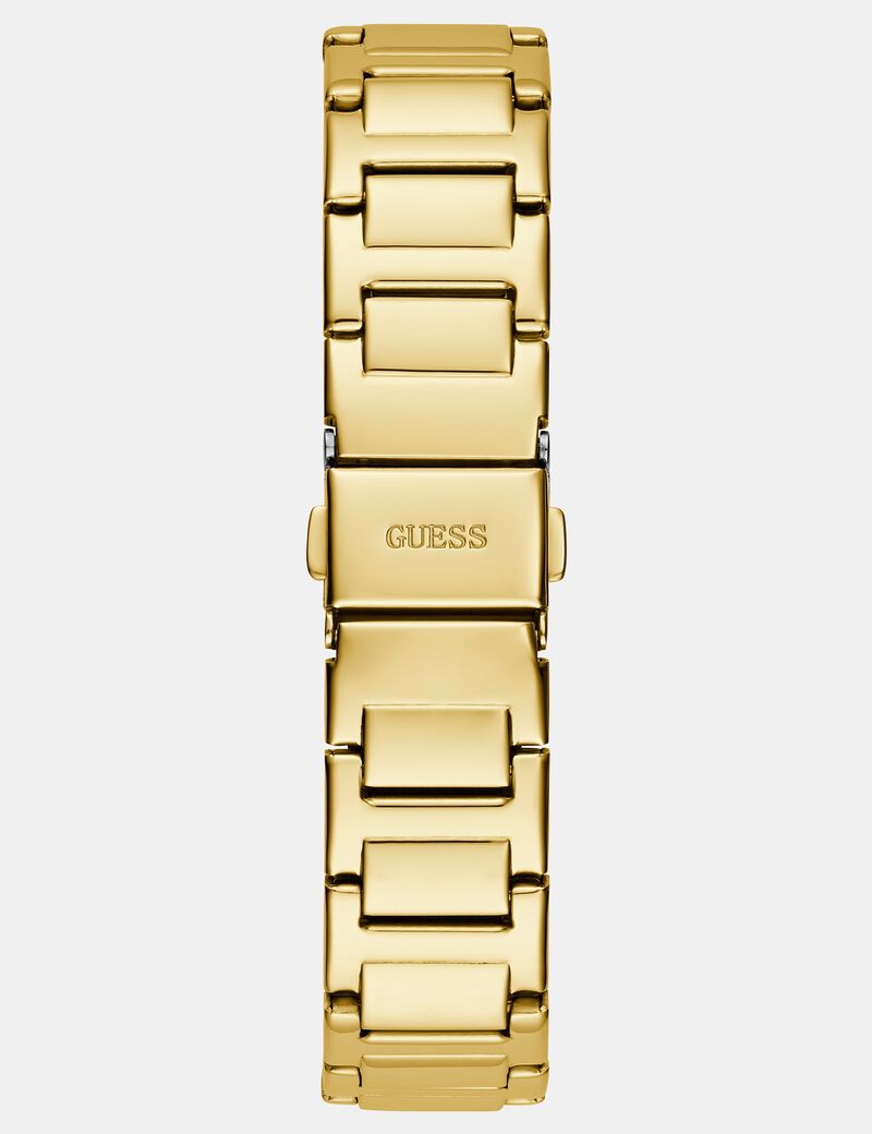 Analogue watch with woven glitter-look detail