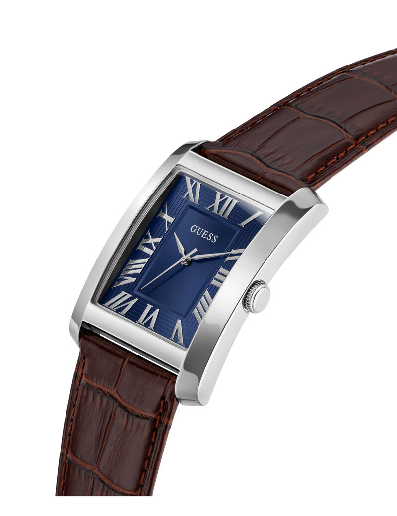 Mens Bronze/Brown/Rose Gold Tone Rectangle Analog Watch