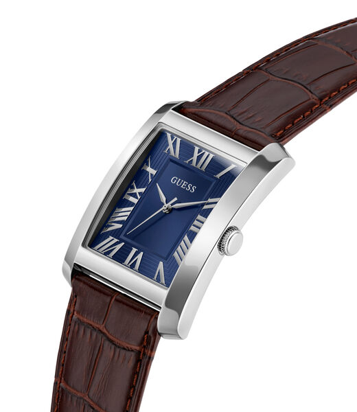 Mens Bronze/Brown/Rose Gold Tone Rectangle Analog Watch