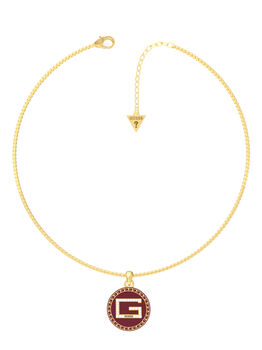 16-18'' Burgundy Coin 20Mm Yellow Gold