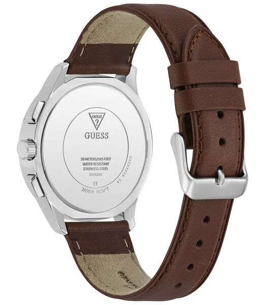 Mens Silver Tone Square Analog Watch