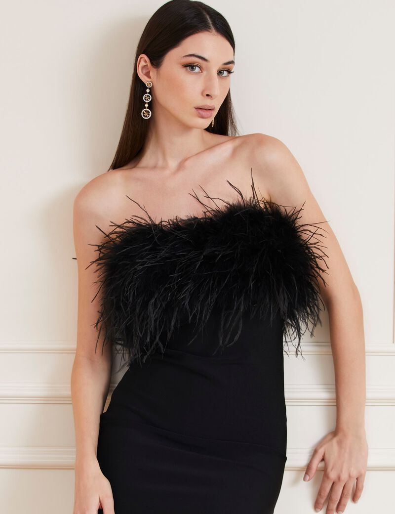 Marciano Feathers Mini Dress