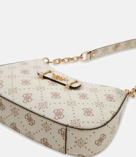 CARRIE LOGO TOP ZIP SHOULDER BAG